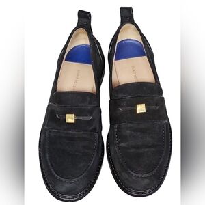 Stuart Weitzman Black Suede Loafers YW 40650 Size 8